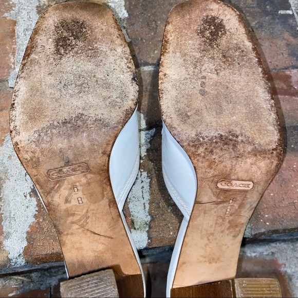 Coach Leather Jacie A3228 Square Toe Mule Sz 6B Made In Italy - Picture 8 of 10